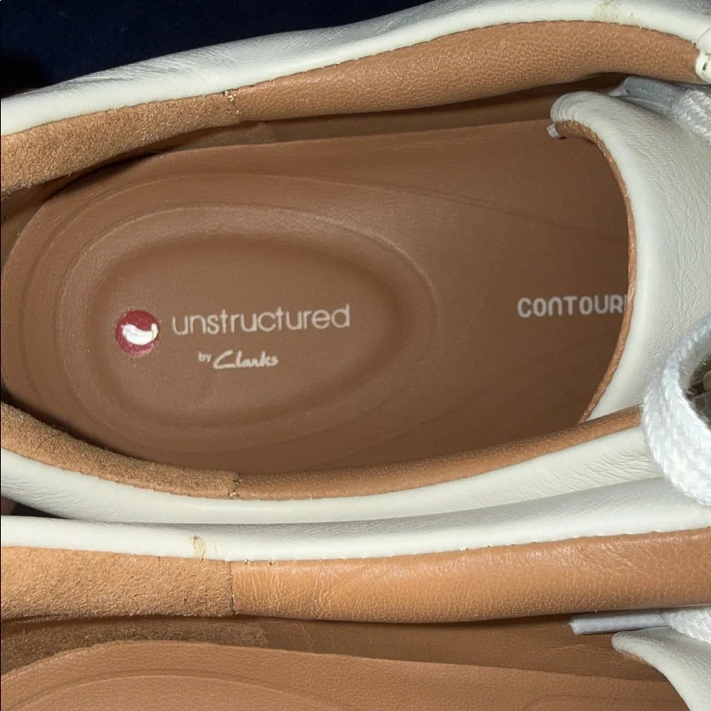 Clark’s Un Maui Lace Men's White Leather Casual Sneakers - Picture 4 of 10